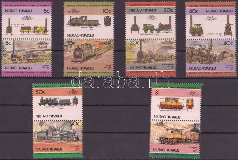 Tuvalu-Niutao stamp Locomotives (I) 6 pairs MNH 1984 Mi 9-20 WS143052