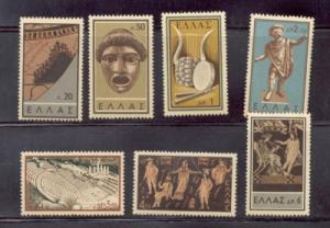 Greece Sc649-55 1959 Ancient Greek Theatre stamp set mint NH