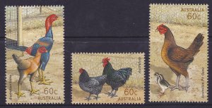 Australia 2013 - Poultry Breeds Set x 3 Mint NH