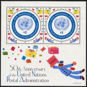 811 United Nations 2001 Postal Admin. 50th Anniv. SS MNH