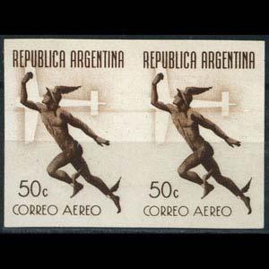 ARGENTINA 1940 - Scott# C39 Mercury Pair Imperf Set of 2 NH