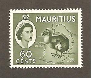 Mauritius  Scott #261  Mint H  Scott CV $12.00