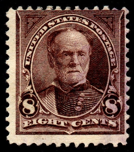 U.S. Scott #272: 1895 8¢ William T. Sherman, Used, F, very light purple cancel