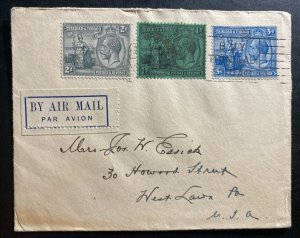 1932 Port Of Spain Trinidad Airmail Cover To West Lawn Pa USA