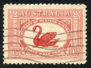 Australia SG116a 1 1/2d Centenary Re-Entry Fine used Cat 80 pounds