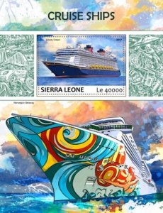 Sierra Leone - 2017 Cruise Ships - Stamp Souvenir Sheet - SRL17718b