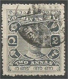 COCHIN, INDIA, 1918, used 2a, Sri Rama Varma II, Scott 31