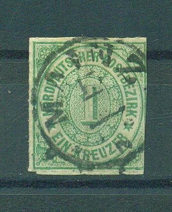 Germany-North German Confederation sc# 7 ( !) used cat $8.00