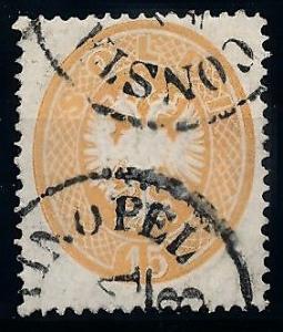 [68831] Levante Austria 1863 Lombardy-Venetia stamp Cancelled Constantinopel