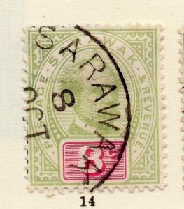 Sarawak 1888 Brooke Early Issue Fine Used 8c. 261284