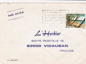 French Colonies Air Mail 1974 Slogan Scenic Cap Esterias Stamp Cover Ref 44703