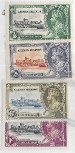 Cayman Islands #81-82  Silver Jubilee  (MH  CV $21.60