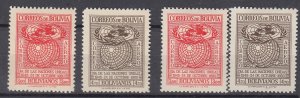 J39793, JL Stamps 2 1950 bolivia sets 1 mnh other mh #c138-9