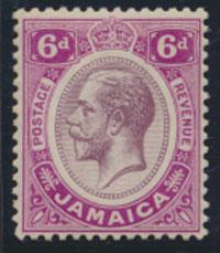 Jamaica SG 64b SC# 67b  MVLH  dull purple & brught magenta see details