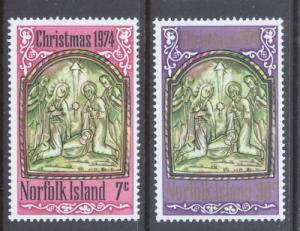 Norfolk Isl 179-80 NH Christmas 1974 Nativity  CV 1.80