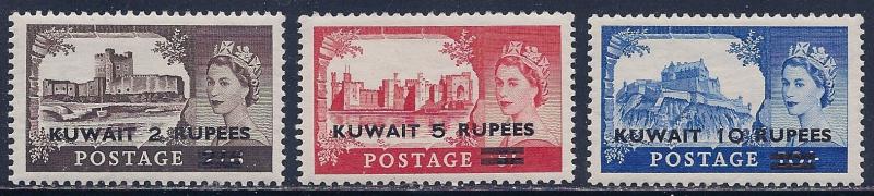 Kuwait Scott #'s 117 - 119 MH