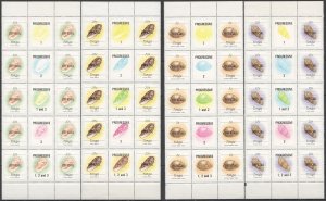 B0747 Tonga Seashells Marine Life Overprint ! Self-Adhesive 10Set+Coupons Mnh