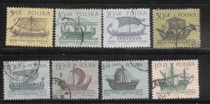 Poland #1124-31 Used Set of 8 Singles (my2) Collection / Lot