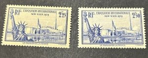 France Scott #372-373 VF Mint NH CV $39.50/ Price $10 + $2 shipping