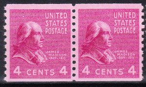 MOstamps - US Scott #843 Mint OG NH Coil Pair - Lot # DS-3592