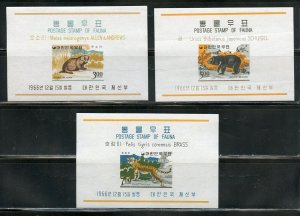 KOREA SCOTT# 502a/504a ANIMALS  SOUVENIR SHEETS MINT NEVER HINGED--SCOTT $14.00