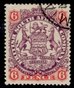 RHODESIA QV SG46, 6d mauve & rose, FINE USED.