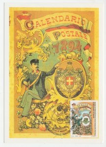 Maximum card Italy 1996 Postal calendar