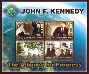 Liberia 2006 - JOHN F. KENNEDY THE ALLIANCE FOR PROGRESS - Sheet of 4 - MNH PERF