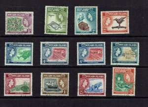 Pitcairn Island: 1957, Queen Elizabeth II definitive set, Fine used and MLH.