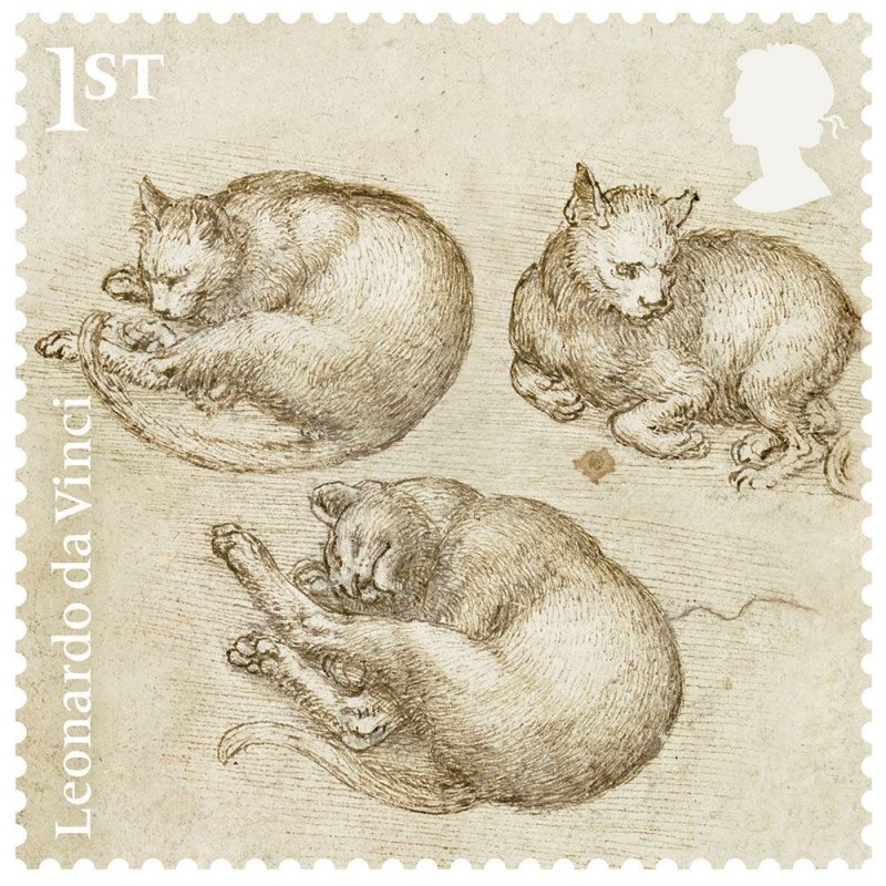 Stamps Great Britain  - Leonardo da Vinci Stamp Set