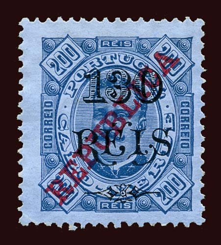 CAPE VERDE Scott #76 1902 perf 13½ King Carlos unused NG, faded stains on back