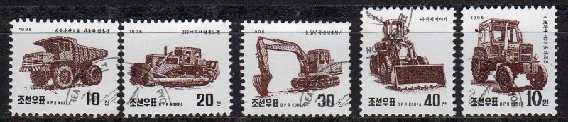 North Korea 3493-97 - Cto - Machines (1995) (cv $14.70)