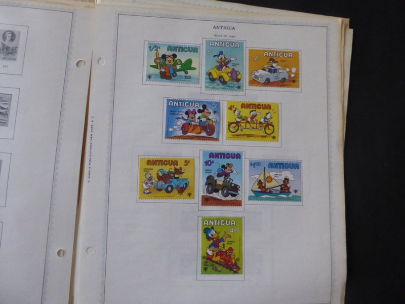 Antigua 1976-1984 Stamp Collection on Alb Pgs