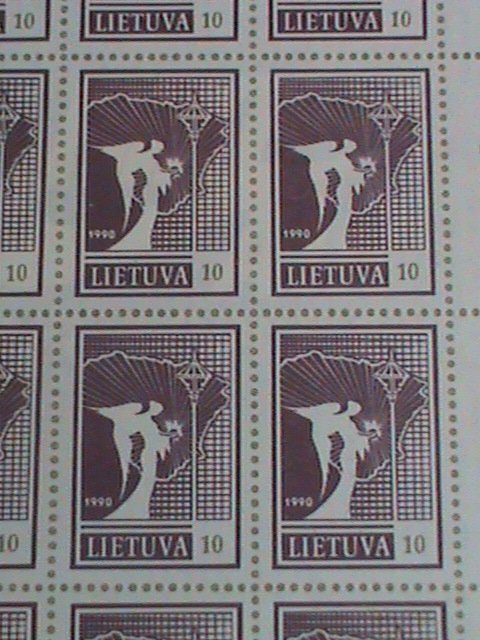 LITHUANIA STAMP-1990- SC#372 ANGEL AND MAP MINT FULL SHEET