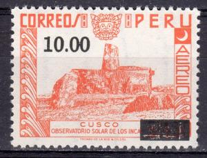 Peru 1977 Sc#C449 Inca Solar Observatory ovpt.new value (1) MNH