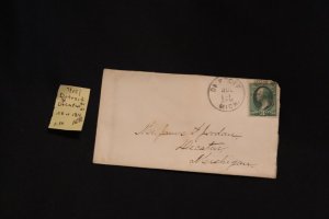 Scott 158 or 184 on cover Detroit to Decatur MI (#1698)