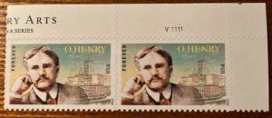 US # 4705 O. Henry pair w/plate # forever 2012 Mint NH