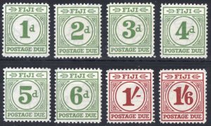 Fiji 1940 1d-1/6 Post Due SG D11-D18 Scott J12-J19 LMM/MLH Cat £140($182)