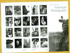 SCOTT 3649 AMERICAN PHOTOGRAPHY 37ct 20 STAMP SHEET