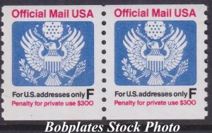 BOBPLATES #O144 Official Coil Pair F-VF MNH