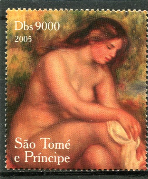 Sao Tome & Principe 2005 RENOIR NUDES Paintings 1 value Perforated Mint NH