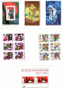 Germany DDR 22  MNH different sheets  cat $ 32.00