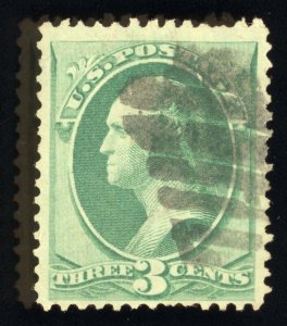 US Scott 136A Used 3c green George Washington Lot M1041A bhmstamps