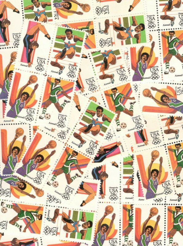 C101-104 Summer Olympics 25 Blocks of 4 (100 Stamps) Mint/nh Selling Below Face