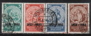 Germany #B58a - #B58d Very Fine Used In Setenant Strip Of 3 & Single