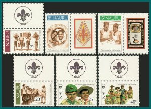 Nauru 1982 Boy Scout Movement, MNH +tabs #244-249,SG256-SG261