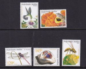 Netherlands Antilles  #978-982  MNH 2002  flora and fauna
