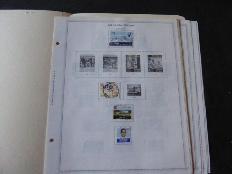 Sri Lanka 1973-1989 Stamp Collection on Album Pages