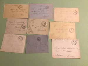 France Military Mail Service WW1  9 items  Ref A960