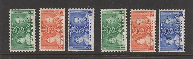 ASCENSION 37-39 1937 Coronation mint & used